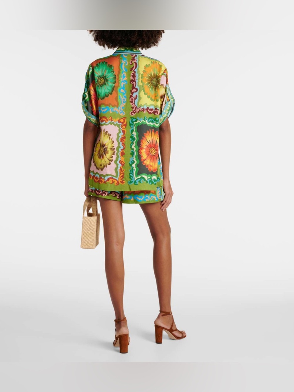 ALEMAIS Disco Daisy Oversized Tencel Shirt, Size 6 - Picture 3 of 13